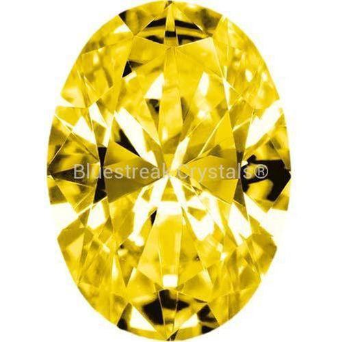 Preciosa Cubic Zirconia Oval Diamond Cut Gold-Preciosa Cubic Zirconia-4.00x2.00mm - Pack of 100 (Wholesale)-Bluestreak Crystals