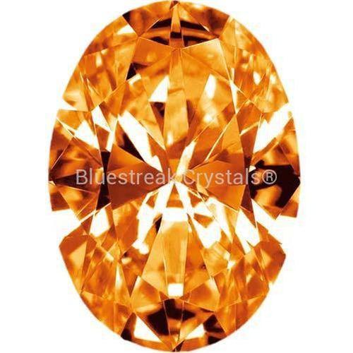 Preciosa Cubic Zirconia Oval Diamond Cut Orange-Preciosa Cubic Zirconia-4.00x2.00mm - Pack of 100 (Wholesale)-Bluestreak Crystals