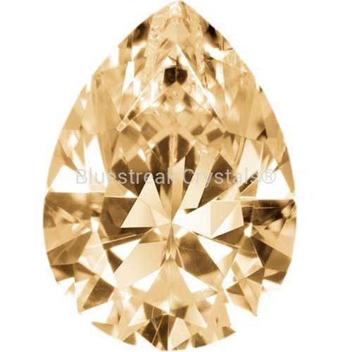 Preciosa Cubic Zirconia Pear Diamond Cut Champagne-Preciosa Cubic Zirconia-3.00x2.00mm - Pack of 100 (Wholesale)-Bluestreak Crystals