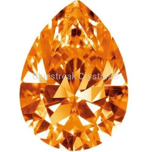 Preciosa Cubic Zirconia Pear Diamond Cut Orange-Preciosa Cubic Zirconia-3.00x2.00mm - Pack of 100 (Wholesale)-Bluestreak Crystals