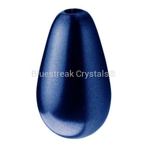 Preciosa Pearls Pear Dark Blue-Preciosa Pearls-10x6mm - Pack of 10-Bluestreak Crystals