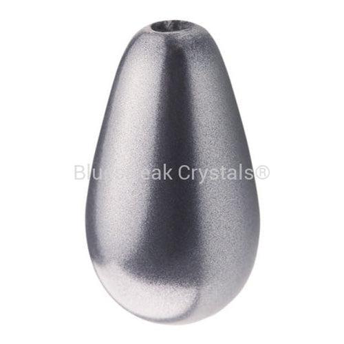Preciosa Pearls Pear Dark Grey-Preciosa Pearls-10x6mm - Pack of 10-Bluestreak Crystals
