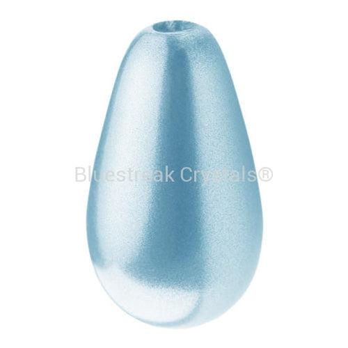 Preciosa Pearls Pear Light Blue-Preciosa Pearls-10x6mm - Pack of 10-Bluestreak Crystals
