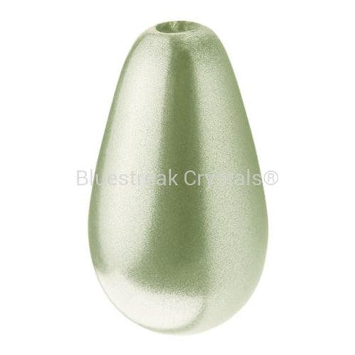 Preciosa Pearls Pear Light Green-Preciosa Pearls-10x6mm - Pack of 10-Bluestreak Crystals