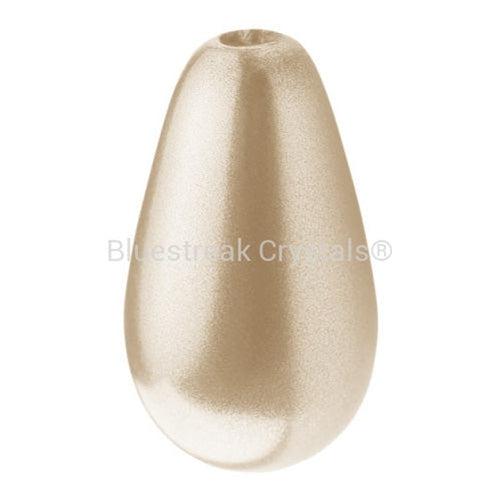 Preciosa Pearls Pear Vanilla-Preciosa Pearls-10x6mm - Pack of 10-Bluestreak Crystals