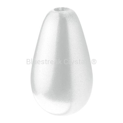 Preciosa Pearls Pear White-Preciosa Pearls-10x6mm - Pack of 10-Bluestreak Crystals