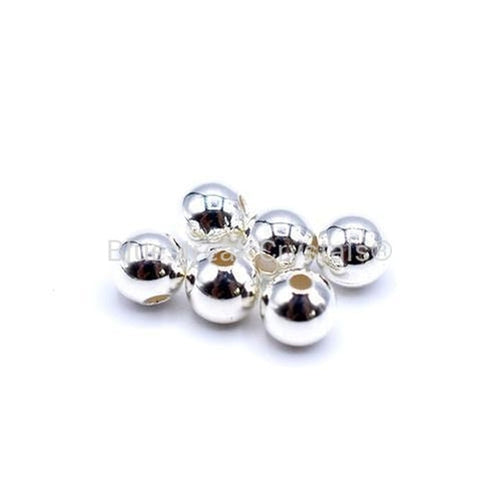 Silver Plated Smooth Round Beads-Findings For Jewellery-2.5mm-Pack of 100-Bluestreak Crystals