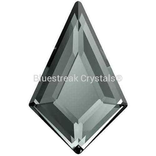 Swarovski Hotfix Flat Back Crystals Kite (2771) Black Diamond-Swarovski Hotfix Flatback Crystals-6.4x4.2mm - Pack of 6-Bluestreak Crystals