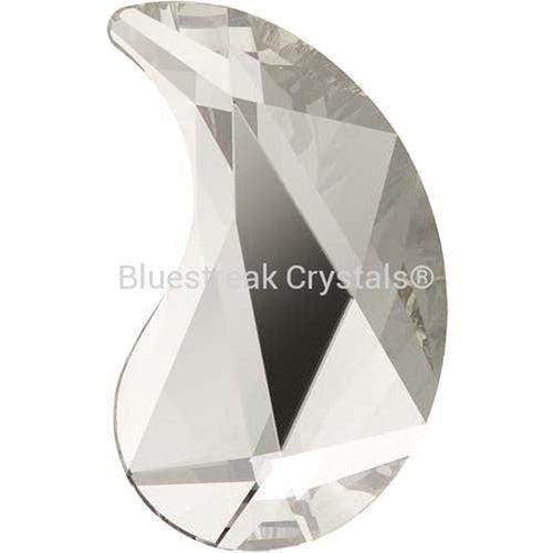 Swarovski Hotfix Flat Back Crystals Paisley Y (2365) Crystal Silver Shade-Swarovski Hotfix Flatback Crystals-6x3.7mm - Pack of 6-Bluestreak Crystals