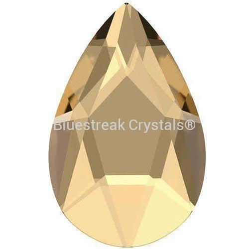 Swarovski Hotfix Flat Back Crystals Pear (2303) Crystal Golden Shadow-Swarovski Hotfix Flatback Crystals-8x5mm - Pack of 10-Bluestreak Crystals