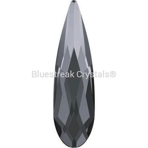 Swarovski Hotfix Flat Back Crystals Raindrop (2304) Crystal Silver Night-Swarovski Hotfix Flatback Crystals-10x2.8mm - Pack of 6-Bluestreak Crystals