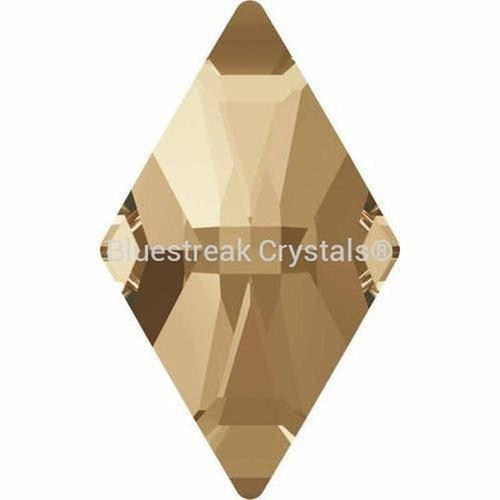 Swarovski Hotfix Flat Back Crystals Rhombus (2709) Crystal Golden Shadow-Swarovski Hotfix Flatback Crystals-10x6mm - Pack of 4-Bluestreak Crystals