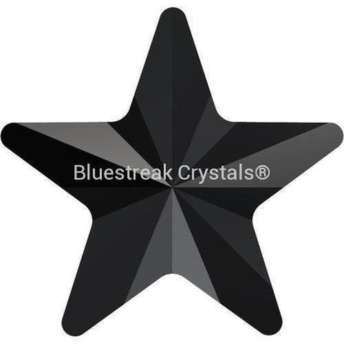 Swarovski Hotfix Flat Back Crystals Rivoli Star (2816) Jet-Swarovski Hotfix Flatback Crystals-5mm - Pack of 10-Bluestreak Crystals
