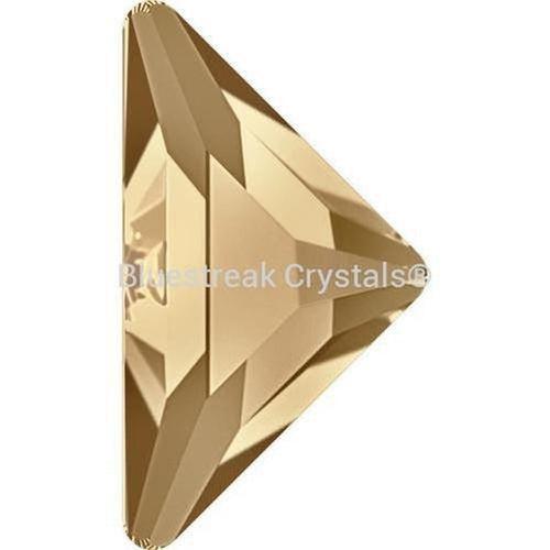 Swarovski Hotfix Flat Back Crystals Triangle Gamma (2740) Crystal Golden Shadow-Swarovski Hotfix Flatback Crystals-8.3x8.3mm - Pack of 4-Bluestreak Crystals